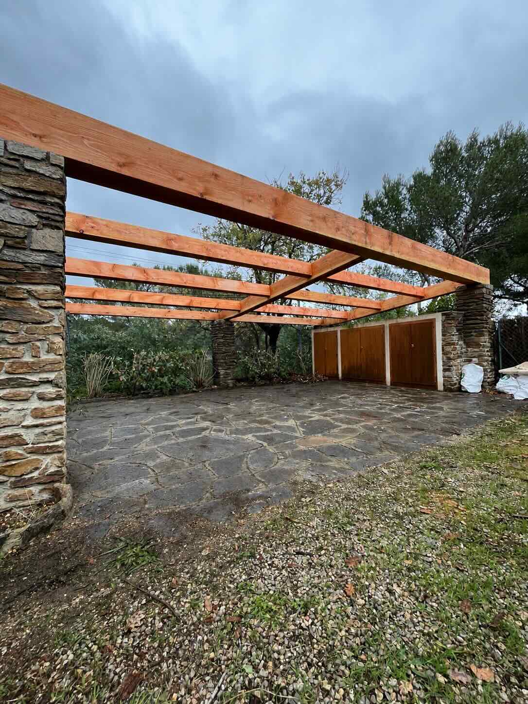 photo charpente carport